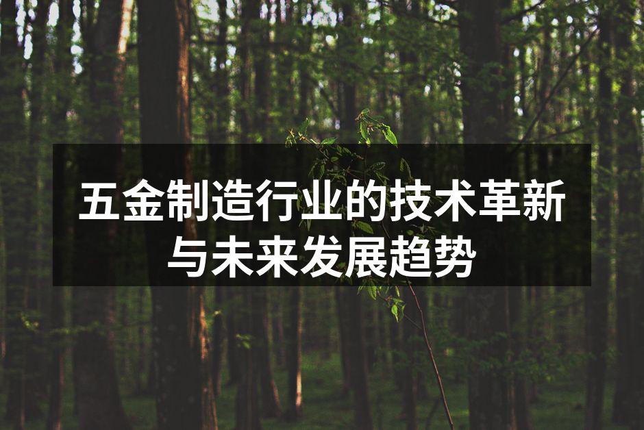 五金制造行业的技术革新与未来发展趋势